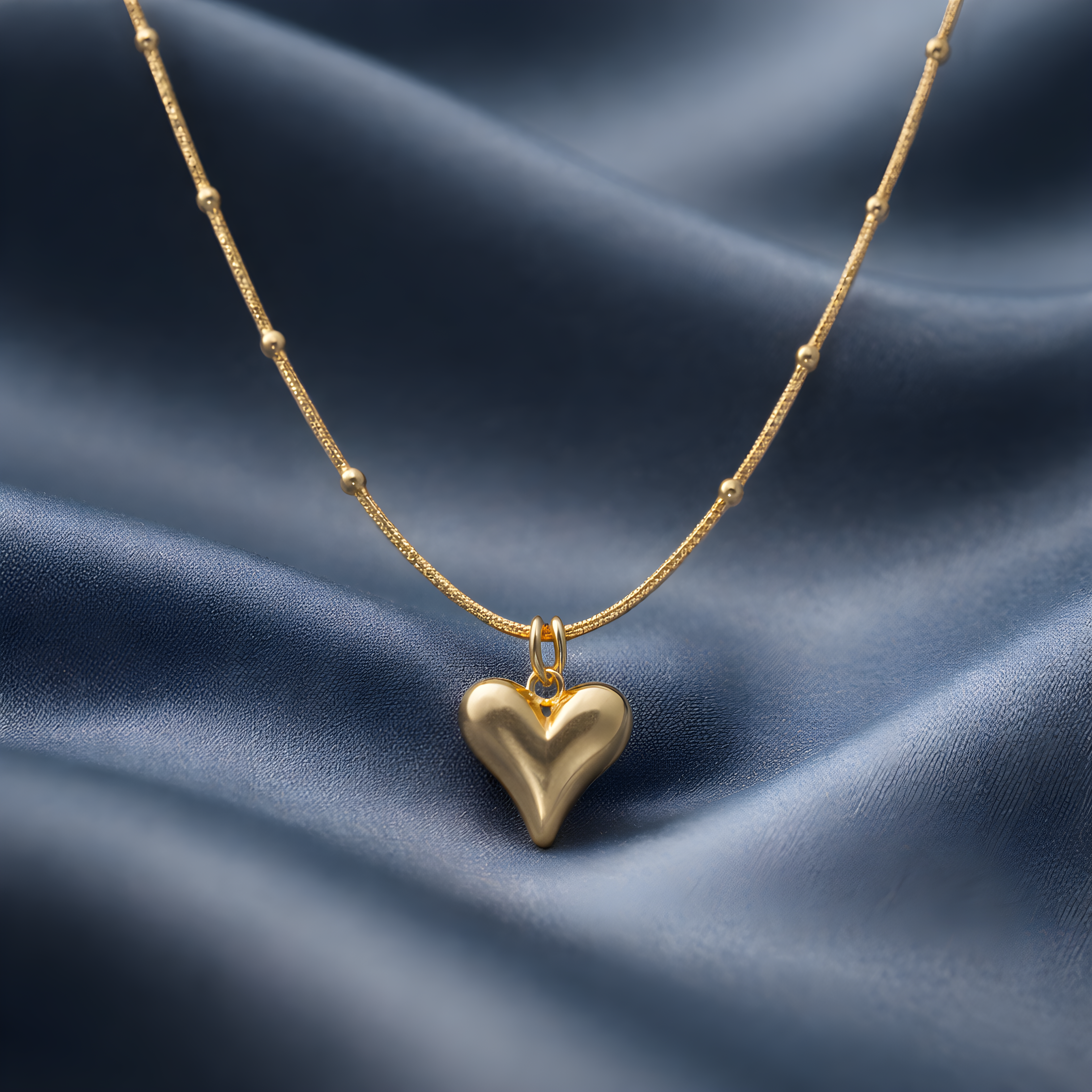 22K Gold-Plated Classic Heart Pendant Necklace