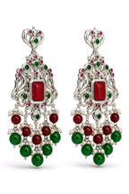 Aarvika Chandrika Silver Replica Statement Dangler Earrings