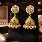 Aarvika Pearl Kundan Jhumka