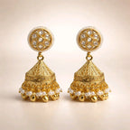 Aarvika Pearl Kundan Jhumka