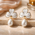 Aarvika White Clover Pearl Drops – front view