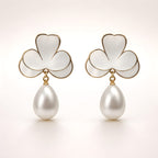 Aarvika White Clover Pearl Drops – side view