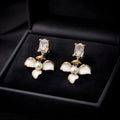 Aarvika Crystal Pearl Floral Drops – front view