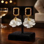 Aarvika Golden Frame Floral Drops – front view