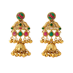 Aarvika Heritage Kundan Jhumka – model wearing