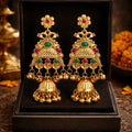 Aarvika Royal Kundan Jhumka – front view