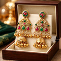 Aarvika Heritage Kundan Jhumka – front view