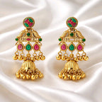 Aarvika Heritage Kundan Jhumka – side view
