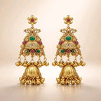 Aarvika Royal Kundan Jhumka – model wearing