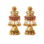 Aarvika Antique Kundan Jhumka – flat lay