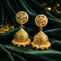 Aarvika Pearl Kundan Jhumka – front view