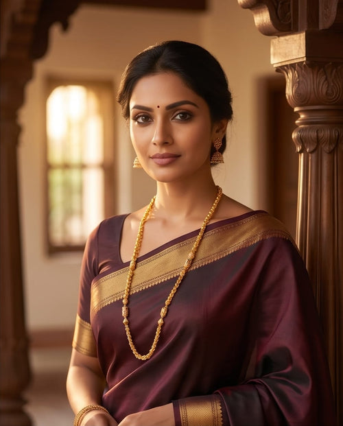 Aarvika 1.5 GM Gold Forming Traditional Long Chain Necklace