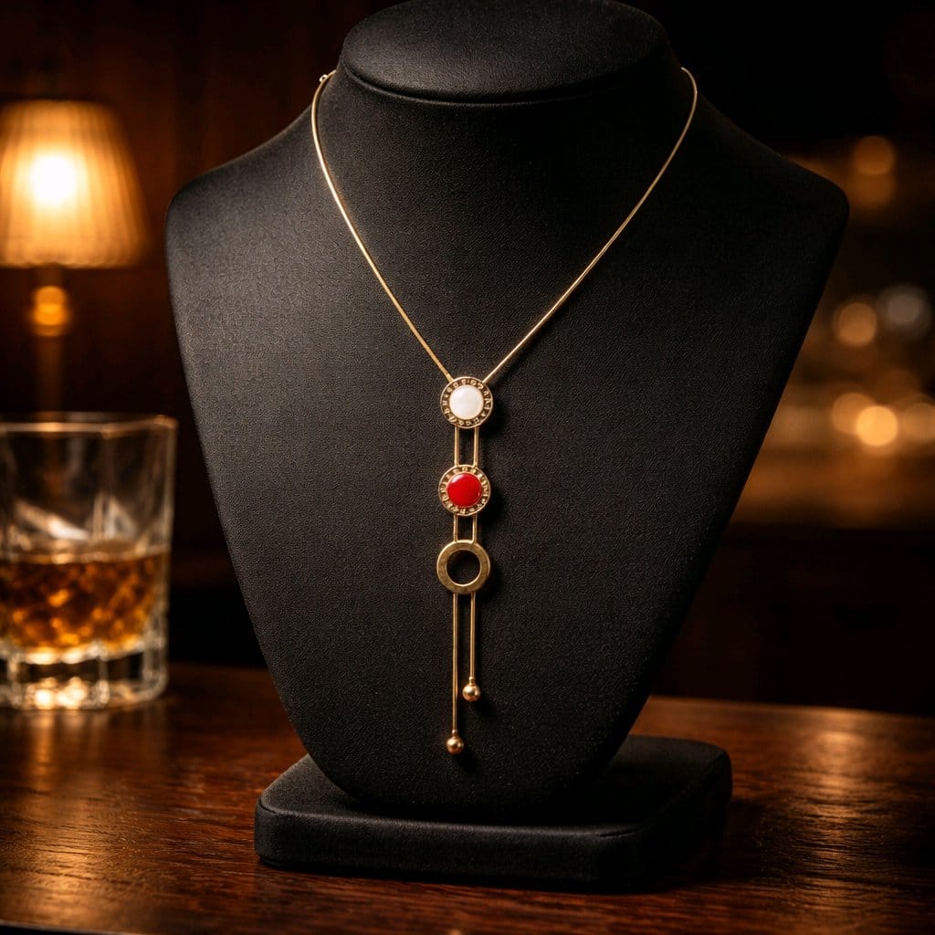 Aarvika 22K Gold-Plated Multi-Color Drop Pendant Necklace – front view