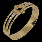 Aarvika Golden Circle Line Bracelet – flat lay