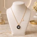 Aarvika 18K Gold-Plated Dual Charm Pendant Necklace – front view