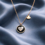 Aarvika 18K Gold-Plated Dual Charm Pendant Necklace – model wearing