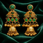Aarvika Kashmiri Style Jhumka Earrings – flat lay