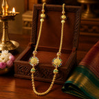 Aarvika 1.5GM Gold Forming Meenakari 1.5 GM Gold Forming Long Chain Necklace – side view