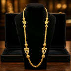 Aarvika 1.5GM Gold Forming Peacock Motif 1.5 GM Gold Forming Long Chain Necklace – front view