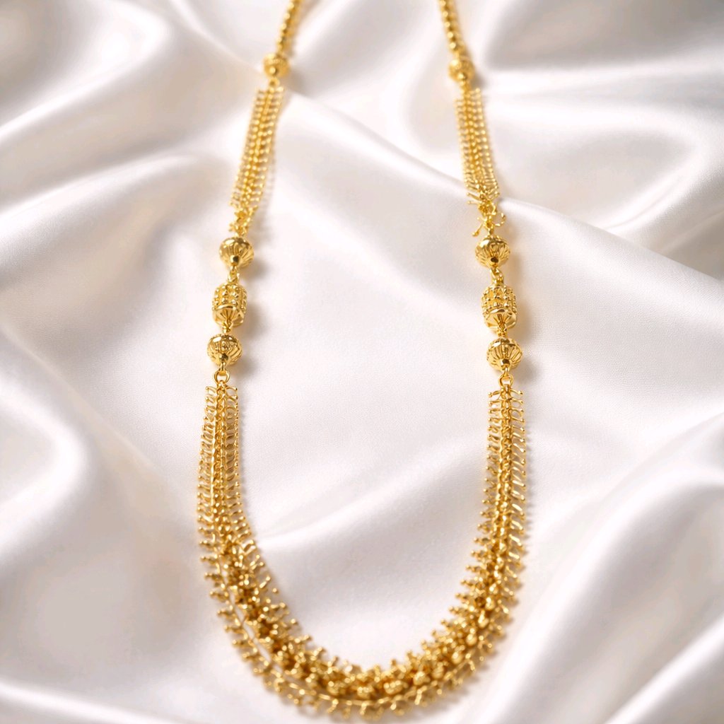 Aarvika 1.5GM Gold Forming Peacock Motif 1.5 GM Gold Forming Beaded Ethnic – full set