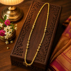 Aarvika 1.5GM Gold Forming 1.5 GM Gold Forming Traditional Long Chain Necklace – side view