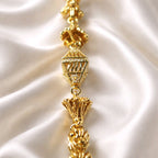Aarvika Floral 1.5 GM Gold Forming Beaded Long Chain Necklace