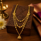 Aarvika 1.5GM Gold Forming 1.5 GM Gold Forming Long chain Necklace Set – packaging