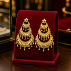 Aarvika 1.5GM Gold Forming Layered Chandbali 1.5 GM Gold Forming Earrings – front view