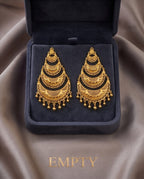 Aarvika 1.5GM Gold Forming Layered Filigree 1.5 GM Gold Forming Chandbali Earrings – back view