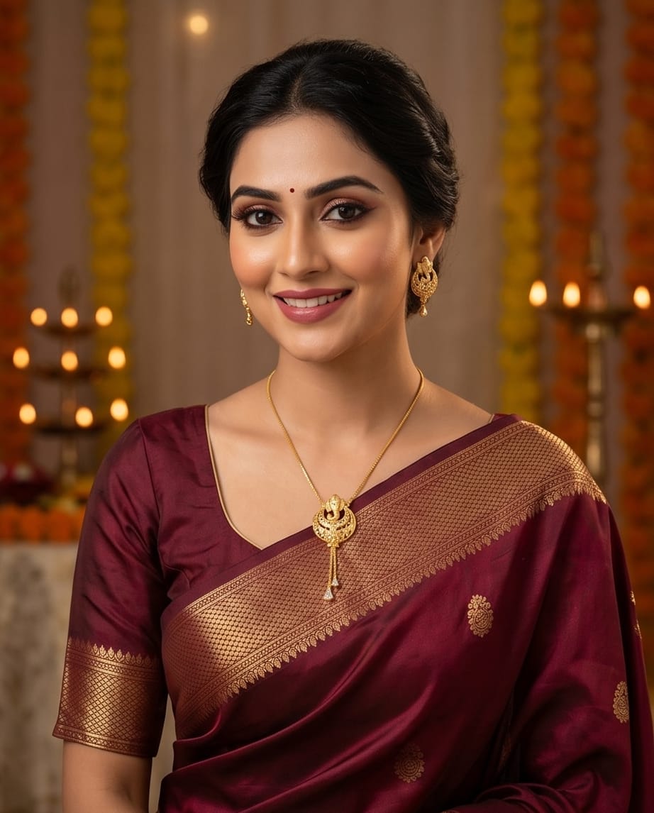 Aarvika Divine Ganesha Pendant Necklace Set - Gold-Plated Pendant with Matching Earrings