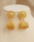 Aarvika Traditional Gold-Tone Filigree Jhumka Earrings