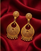Aarvika Gold-Tone Filigree Teardrop Earrings