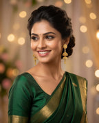 Aarvika Gold-Tone Filigree Jhumki Tassel Earrings