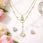 Aarvika Heart Lock Necklace Set