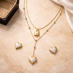 Aarvika Heart Lock Necklace Set