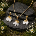 Aarvika Gold-Plated Resin Floral Pendant Set