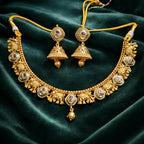 Aarvika Heritage Temple Necklace Set – front view
