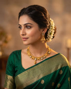 Aarvika Heritage Temple Necklace Set – side view