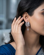 Aarvika American Diamond Premium AD Crystal Necklace Set – close-up detail