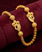 Aarvika Peacock Motif 1.5 GM Gold Forming Long Chain Necklace