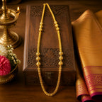 Aarvika Traditional 1.5 GM Gold Forming Beaded Ethnic Long Chain