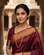 Aarvika Traditional 1.5 GM Gold Forming Beaded Ethnic Long Chain