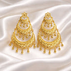 Aarvika Layered Chandbali 1.5 GM Gold Forming Earrings