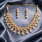 Aarvika Luxury AD Floral Necklace Set