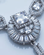 Aarvika Premium Silver AD Necklace Set