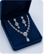 Aarvika Premium Silver AD Necklace Set