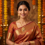 Aarvika Peacock & Floral Pendant Necklace Set