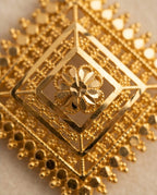 Aarvika Gold-Tone Floral Geometric Stud Earrings