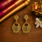 Aarvika Gold-Tone Filigree Teardrop Earrings