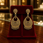Aarvika Gold-Tone Filigree Teardrop Earrings